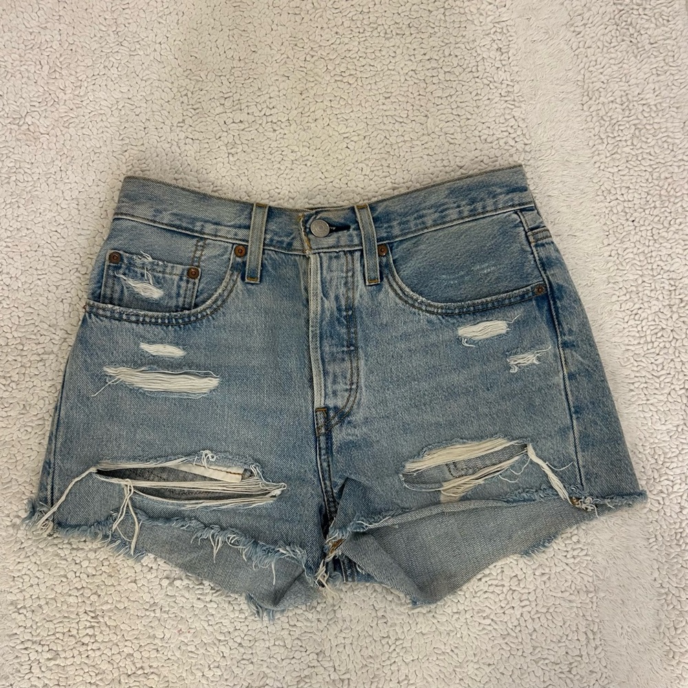 Levi’s 501 Distressed Denim Shorts